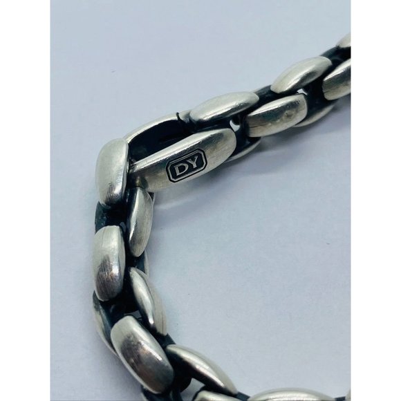 David Yurman Sterling Silver 925 ELONGATED BOX CHAIN BRACELET 8.25 - Picture 7 of 10